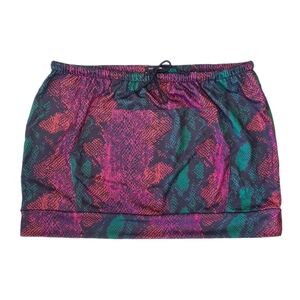 3/$20 Fashion Nova Multicolor Snake Print Mini Skirt Sporty Kangaroo Pocket